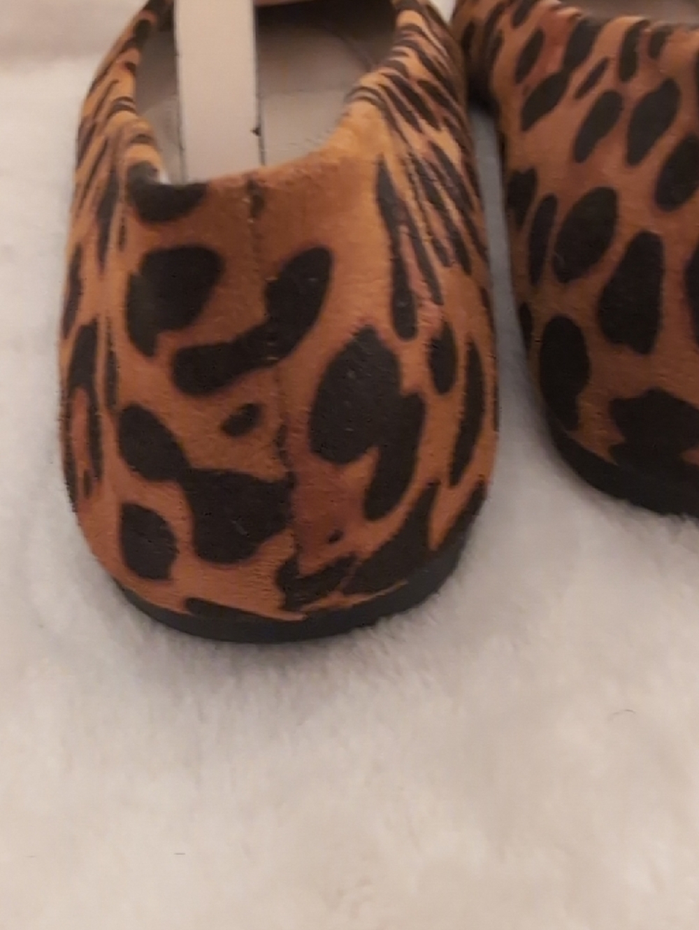 Leopard Print Pointed Toe Flats - Women's Size 7 - Picture 5 of 11